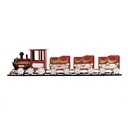 Décoration Train Rouge 58x12x14 cm