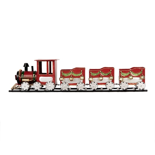 Décoration Train Rouge 58x12x14 cm