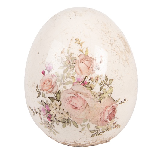 Deko Ei Beige Rosa Ø 10x12 cm