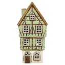 Kerzenhalter Weihnachten Häuschen Grün Braun 11x10x22 cm