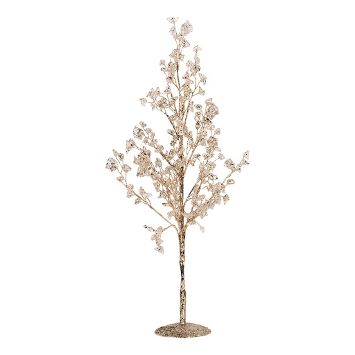 Clayre & Eef Decorazione Albero 9x9x50 cm Color oro Metallo