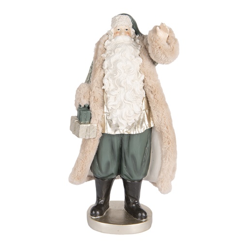 Christmas Decoration Santa Claus Beige Green 20x15x42 cm