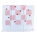 Asciugamano Ospite Bianco Rosa 40x66 cm