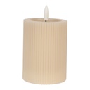 Candela con LED Beige Ø 8x13 cm / 2xAA