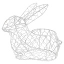 Cestino Coniglio Bianco 25x13x22 cm