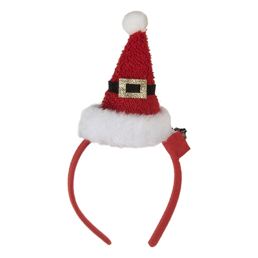 Bande de cheveux avec Bonnet de Père Noël avec LED Rouge 12x7x27 cm