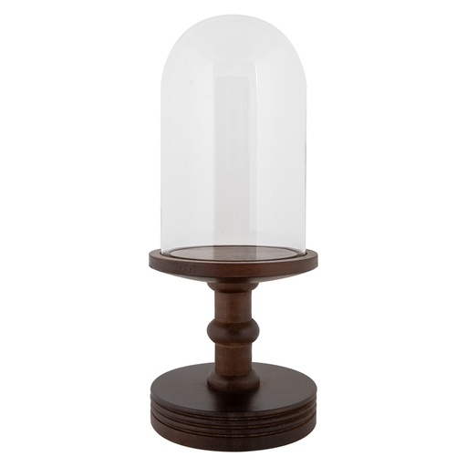 Cloche de verre Transparent Marron Ø 14x34 cm