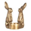 Porte-lampion Lapins Couleur or 10x8x12 cm