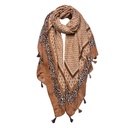 Foulard femme impirmée Marron 90x180 cm