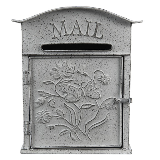 Wandbriefkasten Grau, Weis 26x10x31 cm
