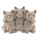 Décoration Chat Gris 22x10x16 cm