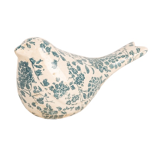 Decoration Bird Beige Green 22x9x12 cm