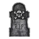 Deko Grabstein Halloween Grau 35x3x55 cm