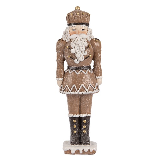 Christmas Decoration Nutcracker Brown White 6x5x18 cm