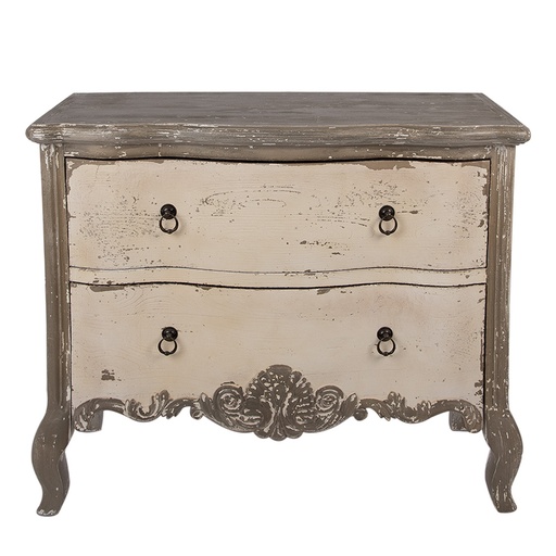 Cassettiera Grigio Beige 95x40x82 cm