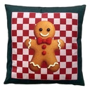 Cushion filled Green Red 45x45x4 cm