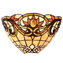 Applique Tiffany Jaune, Marron 30x15x20 cm E14/max 1x40W