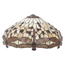 Lampshade Tiffany Brown, Beige Ø 49x28 cm