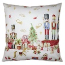 Cushion Cover Red, White 45x45 cm