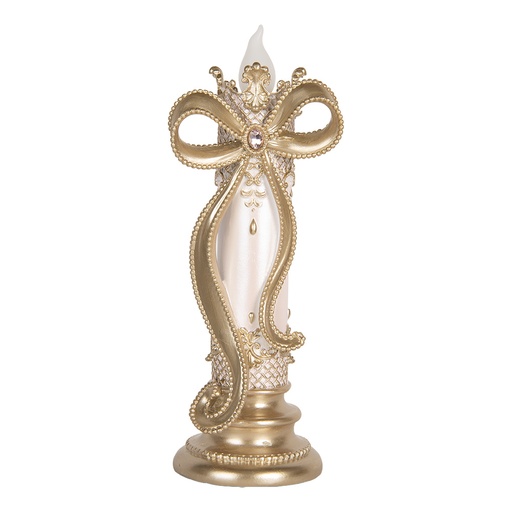 Candela di decorazione con LED Color oro Rosa 13x12x34 cm / 2xAA