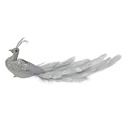 Dekoration Vogel Silberfarbig Grau 30x9x9 cm