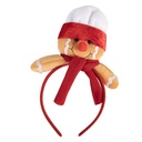 Haarband mit Lebkuchenmännchen Beige Rot 18x4x25 cm