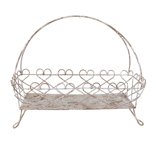 Clayre & Eef Etagère 50x24x41 cm Wit Bruin Metaal