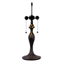 Lampensockel Tischlampe Tiffany Braun Ø 17x55 cm E27/max 2x60W
