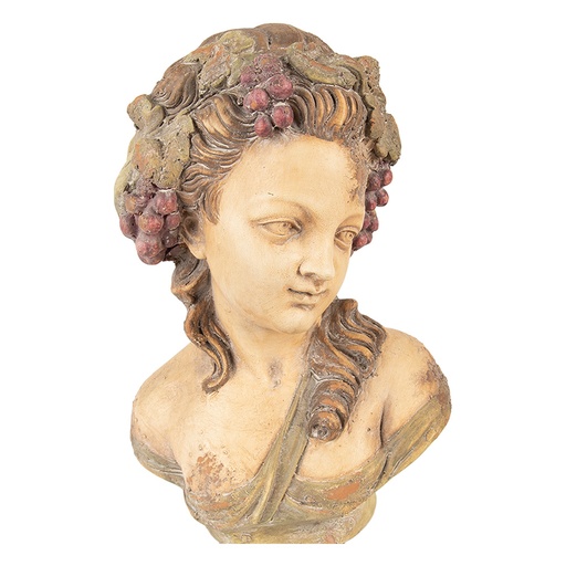Deko Büste Frau Beige 24x18x28 cm
