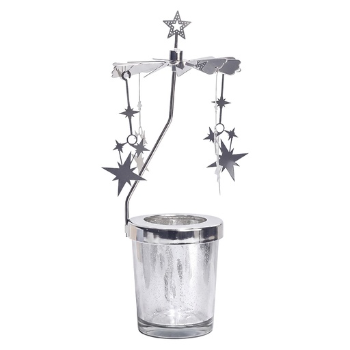 Carosello di luci per li  té Colot argento Ø 8x20 cm