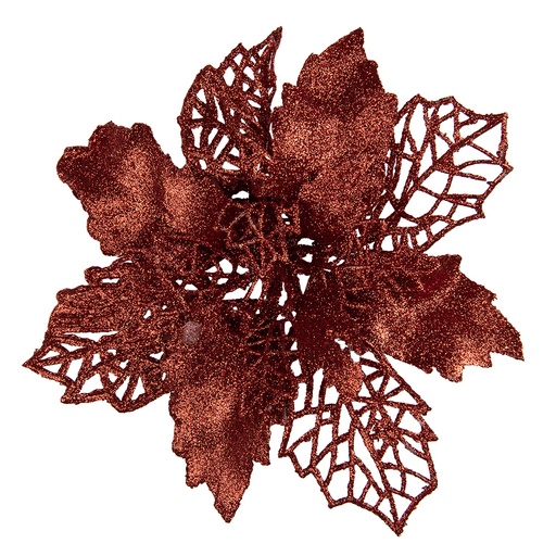 Clayre & Eef Kunstplant Kerstster Ø 22x5 cm Rood Kunststof