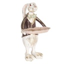 Image de décoration Lapin Blanc, Noir 15x12x30 cm