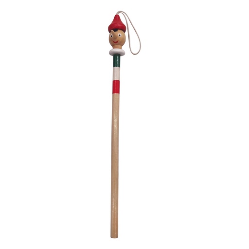 Bleistift mit Pinocchio-Kopf Braun Rot 22 cm