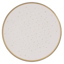 Presentation Plate White, Gold color Ø 33x1 cm