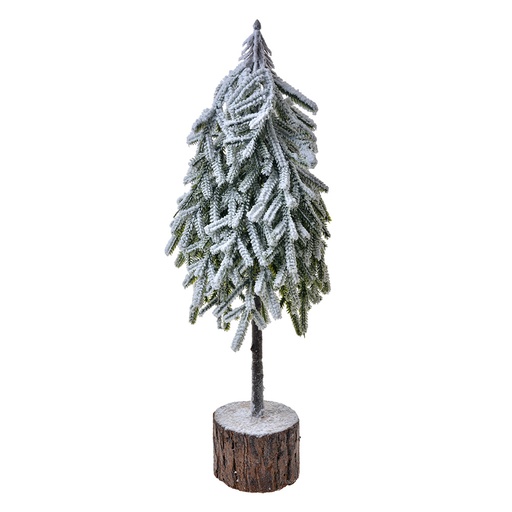 Artificial Christmas tree Green White 17x14x44 cm