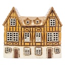 Porte-lampes de Noël chalet Marron Beige 23x10x19 cm