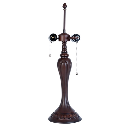 Base Lampada da Tavolo Tiffany Marrone Ø 17x60 cm E27/max 2x40W