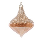 Palla di natale Beige Bianco Ø 8x10 cm
