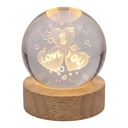 Glaskugel mit Licht LED Braun Ø 6 cm