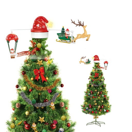Decorazione puntale per albero di Natale Rosso 73x35x29 cm