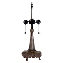 Lampensockel Tischlampe Tiffany Braun Ø 31x85 cm E27/max 2x60W