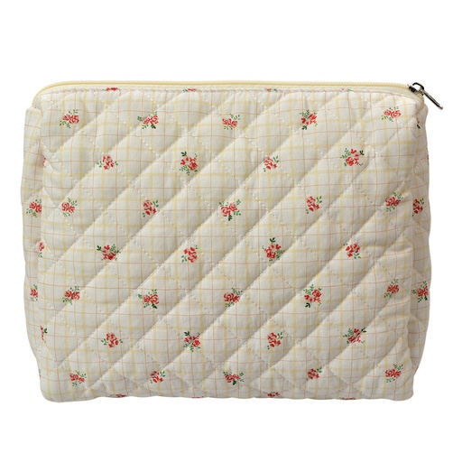Kulturtasche Damen Beige Rosa 25x5x22 cm