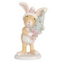 Décoration Lapin Marron Blanc 5x5x10 cm