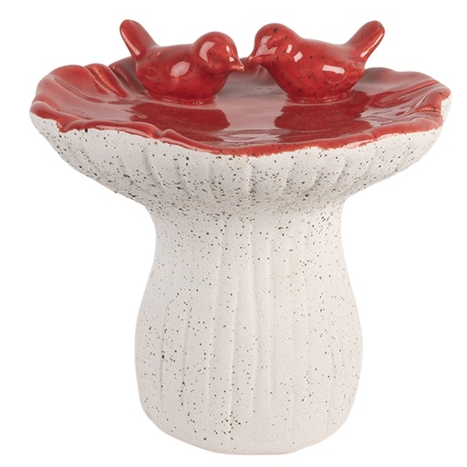 Décoration Champignon Blanc Rouge Ø 19x18 cm