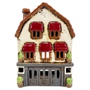 Portacandele Natale Casette Beige Marrone 14x9x21 cm