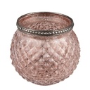 Glas Kerzenhalter Rosa Ø 10x9 cm