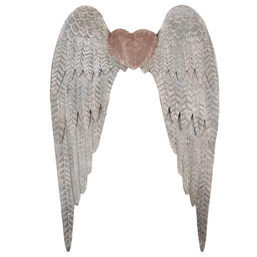 Décoration murale Ailes Gris Marron 79x6x113 cm