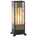 Lampe de table Tiffany Beige, Marron 18x18x45 cm E27/max 1x60W