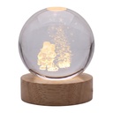 Glass ball with light LED Brown Ø 6 cm