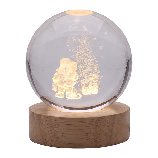 Boule de Verre avec Lumière LED Marron Ø 6 cm